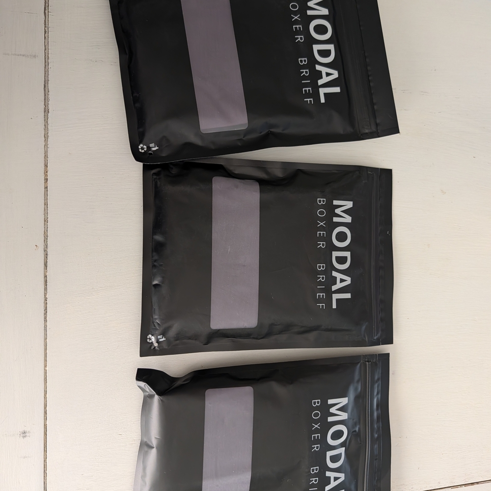 Leeme.me Men's Modal Boxer Briefs 3 Unopened Packages - Classic Gray